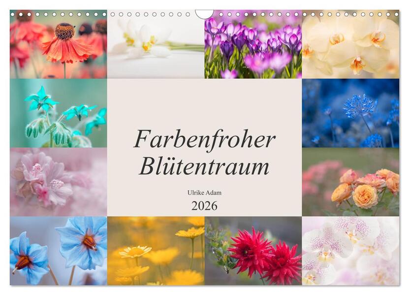 Farbenfroher Blütentraum (Wandkalender 2026 DIN A3 quer) CALVENDO Monatskalender