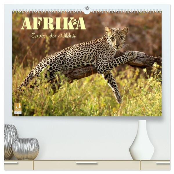 Afrika - Zauber der Wildnis (hochwertiger Premium Wandkalender 2026 DIN A2 quer) Kunstdruck in Hochglanz