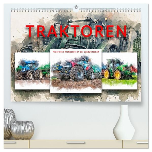 Traktoren - malerische Kraftpakete in der Landwirtschaft (hochwertiger Premium Wandkalender 2026 DIN A2 quer) Kunstdruck in Hochglanz