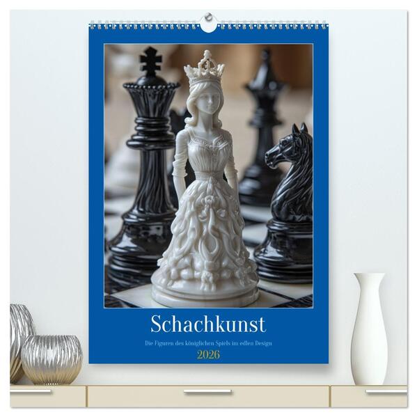Schachkunst (hochwertiger Premium Wandkalender 2026 DIN A2 hoch) Kunstdruck in Hochglanz