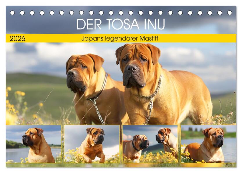 Der Tosa Inu. Japans legendärer Mastiff (Tischkalender 2026 DIN A5 quer) CALVENDO Monatskalender