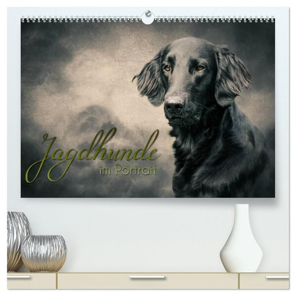 Jagdhunde im Portrait (hochwertiger Premium Wandkalender 2026 DIN A2 quer) Kunstdruck in Hochglanz