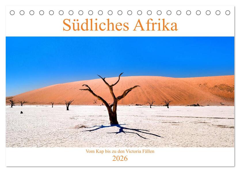 Südliches Afrika - Vom Kap bis zu den Victoria Fällen (Tischkalender 2026 DIN A5 quer) CALVENDO Monatskalender