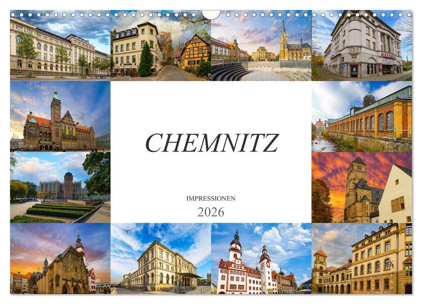 Chemnitz Impressionen (Wandkalender 2026 DIN A3 quer) CALVENDO Monatskalender