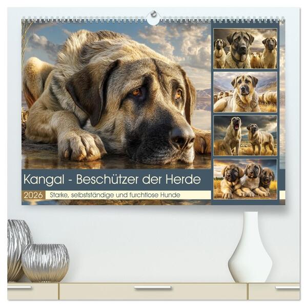 Kangal - Beschützer der Herde. Starke selbstständige und furchtlose Hunde (hochwertiger Premium Wandkalender 2026 DIN A2 quer) Kunstdruck in Hochglanz