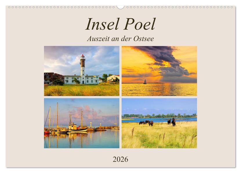 Insel Poel - Auszeit an der Ostsee (Wandkalender 2026 DIN A2 quer) CALVENDO Monatskalender