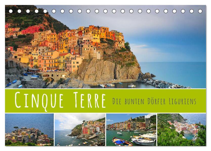 Cinque Terre - die bunten Dörfer Liguriens (Tischkalender 2026 DIN A5 quer) CALVENDO Monatskalender
