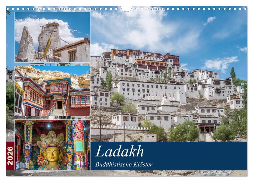Ladakh - Buddhistische Klöster (Wandkalender 2026 DIN A3 quer) CALVENDO Monatskalender