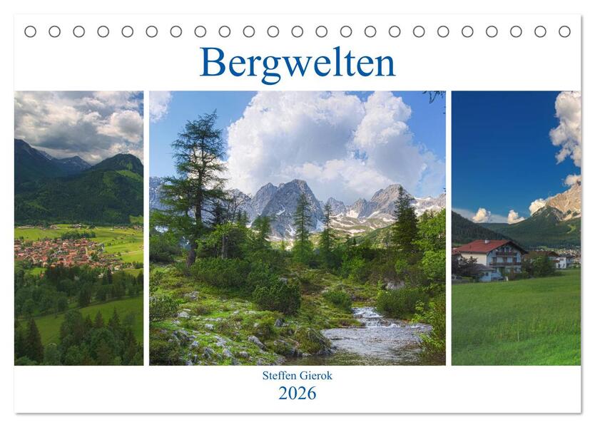 Bergwelten (Tischkalender 2026 DIN A5 quer) CALVENDO Monatskalender