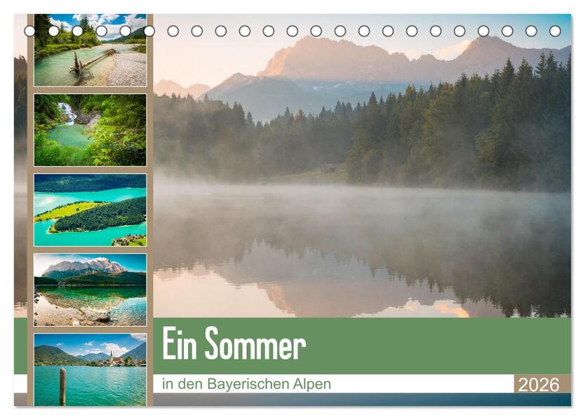 Ein Sommer in den Bayerischen Alpen (Tischkalender 2026 DIN A5 quer) CALVENDO Monatskalender