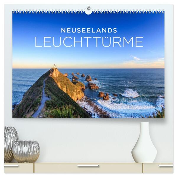 Neuseelands Leuchttürme (hochwertiger Premium Wandkalender 2026 DIN A2 quer) Kunstdruck in Hochglanz