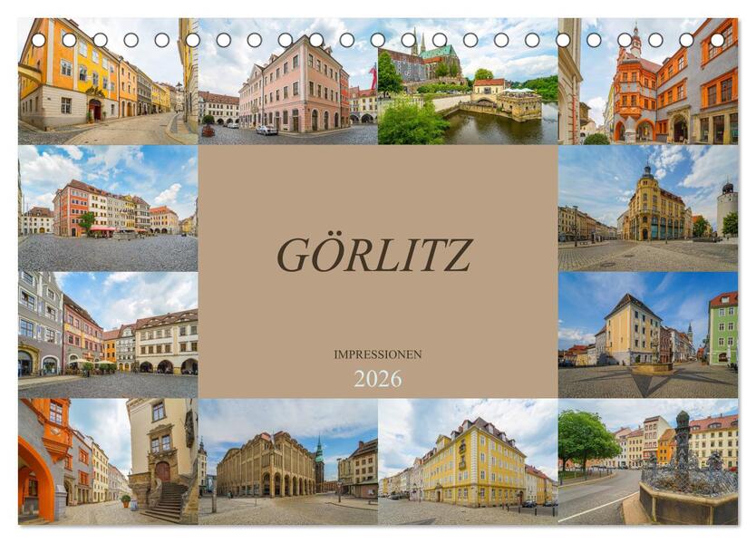 Görlitz Impressionen (Tischkalender 2026 DIN A5 quer) CALVENDO Monatskalender