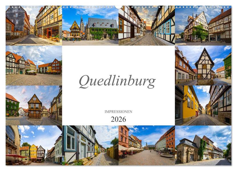 Quedlinburg Impressionen (Wandkalender 2026 DIN A2 quer) CALVENDO Monatskalender