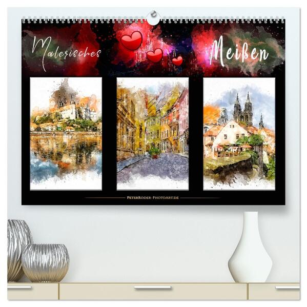 Malerisches Meißen (hochwertiger Premium Wandkalender 2026 DIN A2 quer) Kunstdruck in Hochglanz