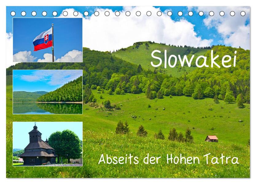 Slowakei - Abseits der Hohen Tatra (Tischkalender 2026 DIN A5 quer) CALVENDO Monatskalender
