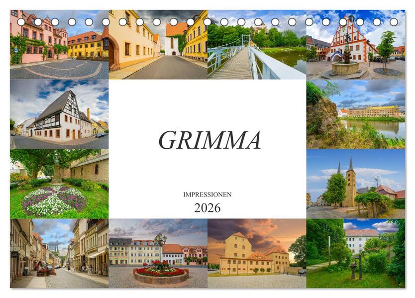 Grimma Impressionen (Tischkalender 2026 DIN A5 quer) CALVENDO Monatskalender