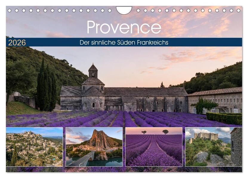 Provence der sinnliche Süden Frankreichs (Wandkalender 2026 DIN A4 quer) CALVENDO Monatskalender