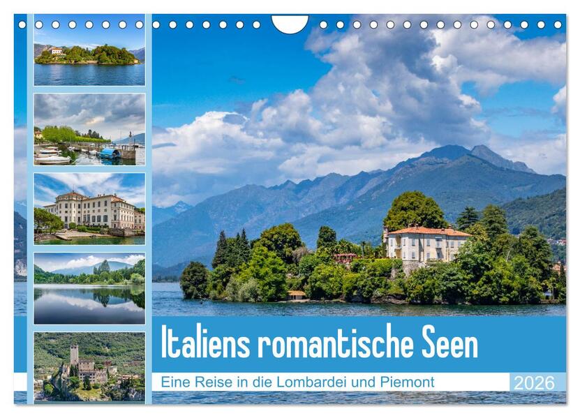 Italiens romantische Seen (Wandkalender 2026 DIN A4 quer) CALVENDO Monatskalender