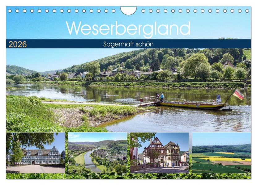 Weserbergland - sagenhaft schön (Wandkalender 2026 DIN A4 quer) CALVENDO Monatskalender