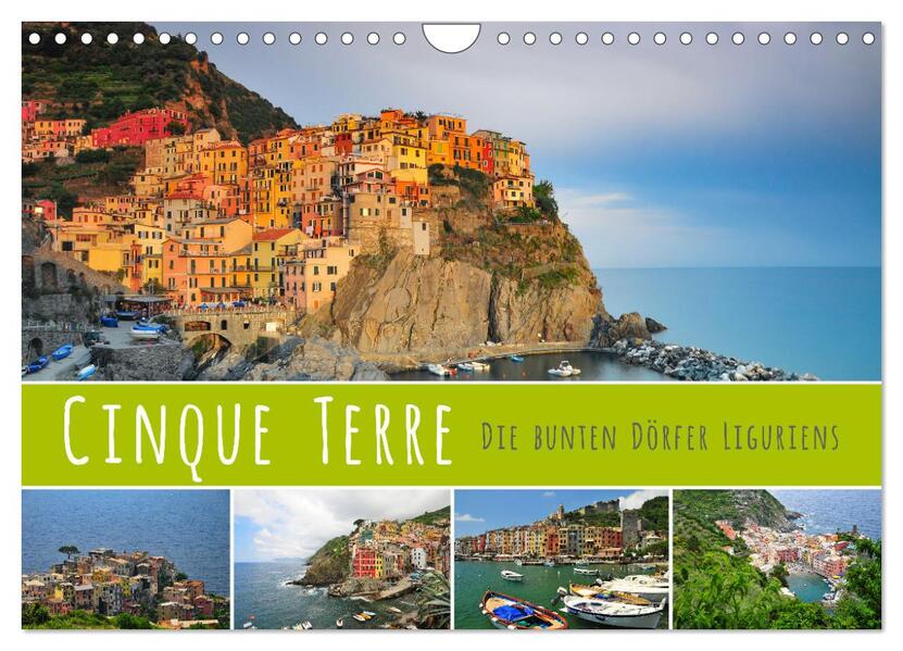 Cinque Terre - die bunten Dörfer Liguriens (Wandkalender 2026 DIN A4 quer) CALVENDO Monatskalender