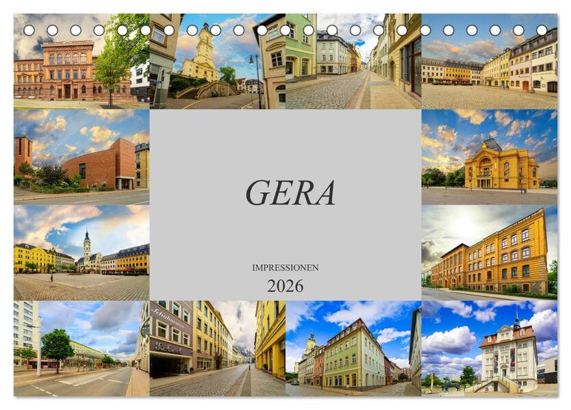 Gera Impressionen (Tischkalender 2026 DIN A5 quer) CALVENDO Monatskalender