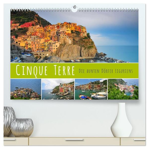 Cinque Terre - die bunten Dörfer Liguriens (hochwertiger Premium Wandkalender 2026 DIN A2 quer) Kunstdruck in Hochglanz