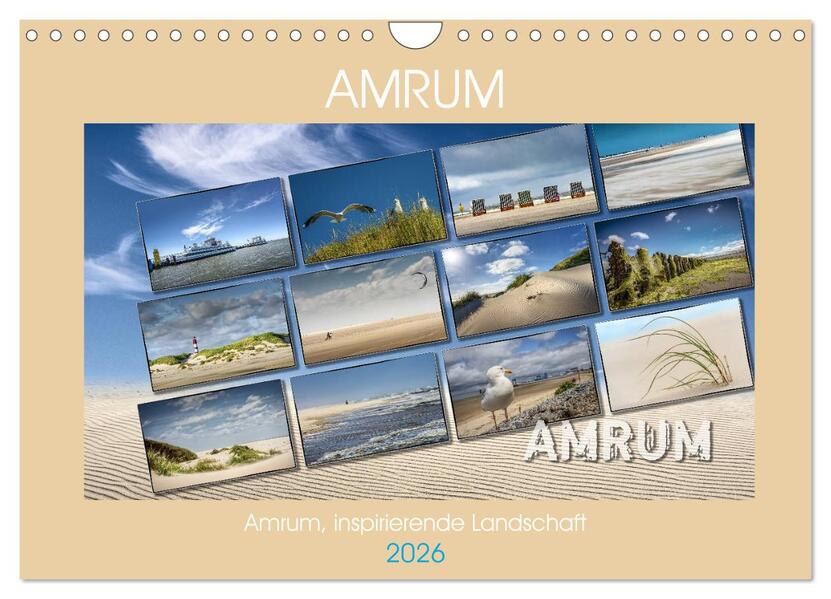 Amrum inspirierende Landschaft (Wandkalender 2026 DIN A4 quer) CALVENDO Monatskalender