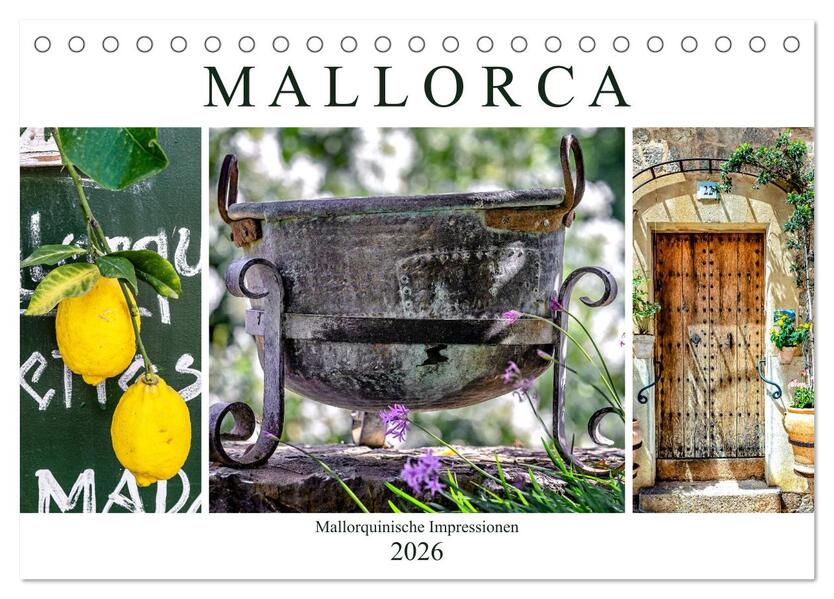 Mallorca - Mallorquinische Impressionen (Tischkalender 2026 DIN A5 quer) CALVENDO Monatskalender