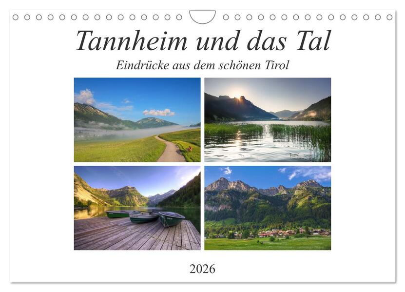 Tannheim und das Tal (Wandkalender 2026 DIN A4 quer) CALVENDO Monatskalender