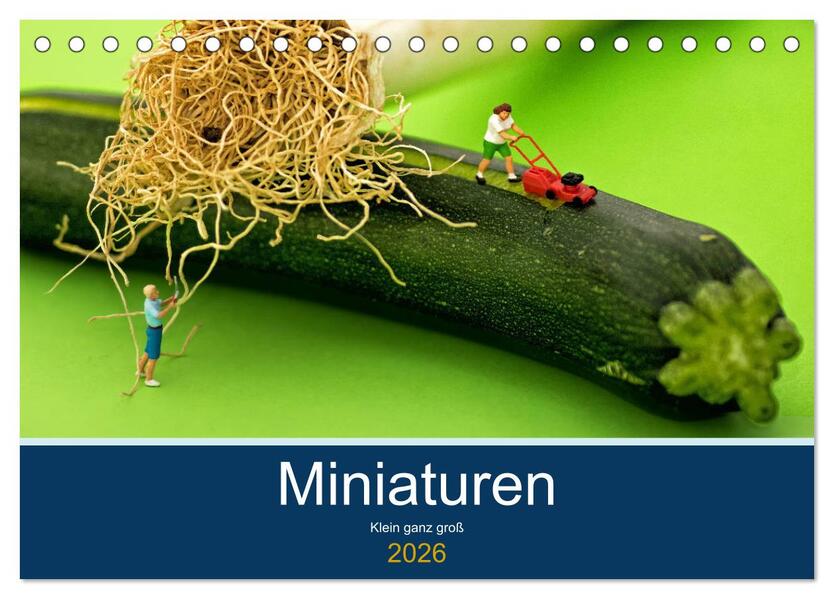Miniaturen - Klein ganz groß (Tischkalender 2026 DIN A5 quer) CALVENDO Monatskalender