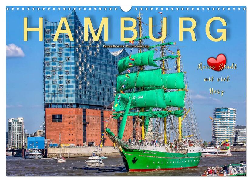 Hamburg - meine Stadt mit viel Herz (Wandkalender 2026 DIN A3 quer) CALVENDO Monatskalender