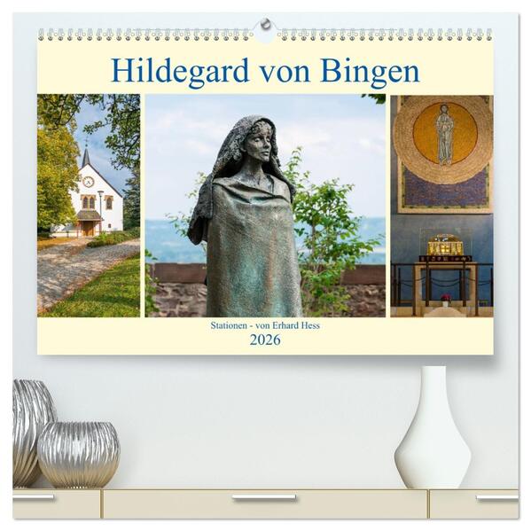 Hildegard von Bingen - Stationen (hochwertiger Premium Wandkalender 2026 DIN A2 quer) Kunstdruck in Hochglanz