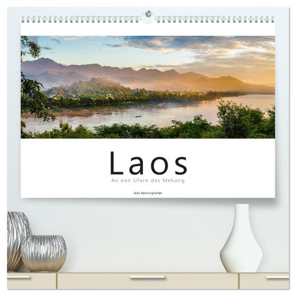 Laos - An den Ufern des Mekong (hochwertiger Premium Wandkalender 2026 DIN A2 quer) Kunstdruck in Hochglanz