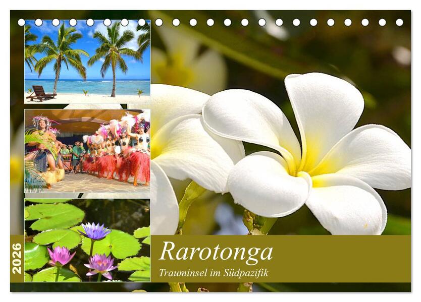 Rarotonga - Trauminsel im Südpazifik. (Tischkalender 2026 DIN A5 quer) CALVENDO Monatskalender