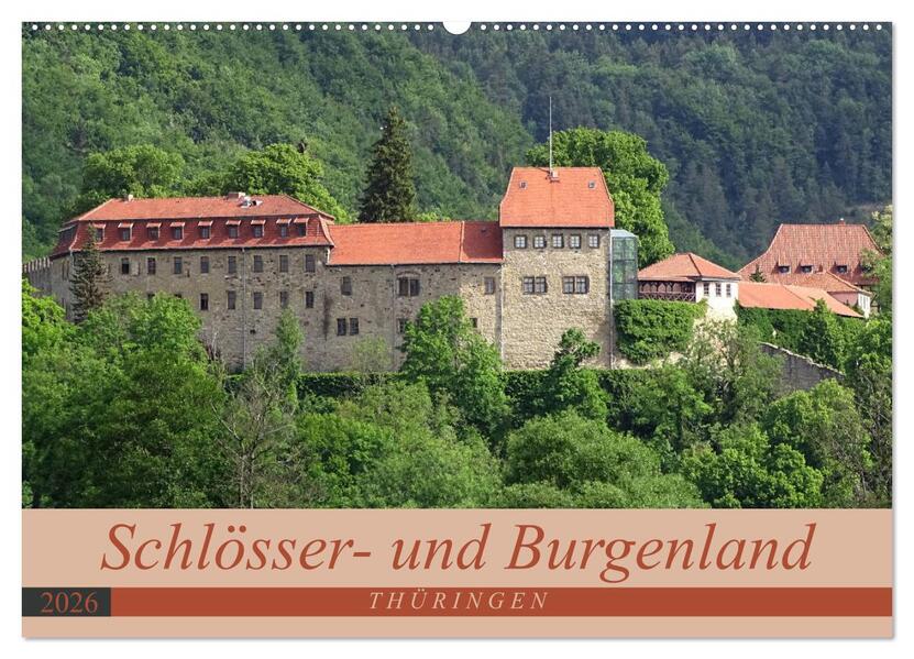 Schlösser- und Burgenland Thüringen (Wandkalender 2026 DIN A2 quer) CALVENDO Monatskalender