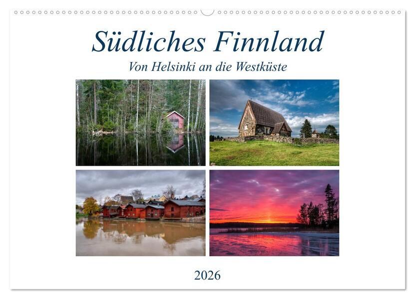 Südliches Finnland (Wandkalender 2026 DIN A2 quer) CALVENDO Monatskalender