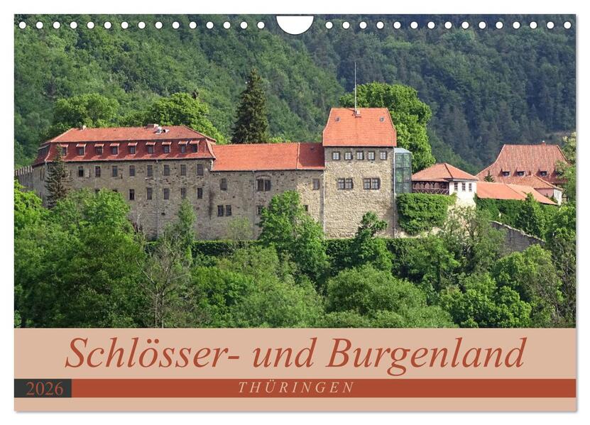 Schlösser- und Burgenland Thüringen (Wandkalender 2026 DIN A4 quer) CALVENDO Monatskalender