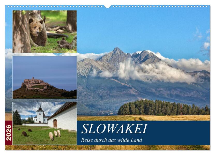 Slowakei - Reise durch das wilde Land (Wandkalender 2026 DIN A2 quer) CALVENDO Monatskalender