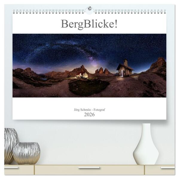 BergBlicke! (hochwertiger Premium Wandkalender 2026 DIN A2 quer) Kunstdruck in Hochglanz