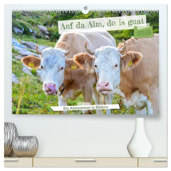 Bergstille - Momente auf der Alm (hochwertiger Premium Wandkalender 2026 DIN A2 quer) Kunstdruck in Hochglanz