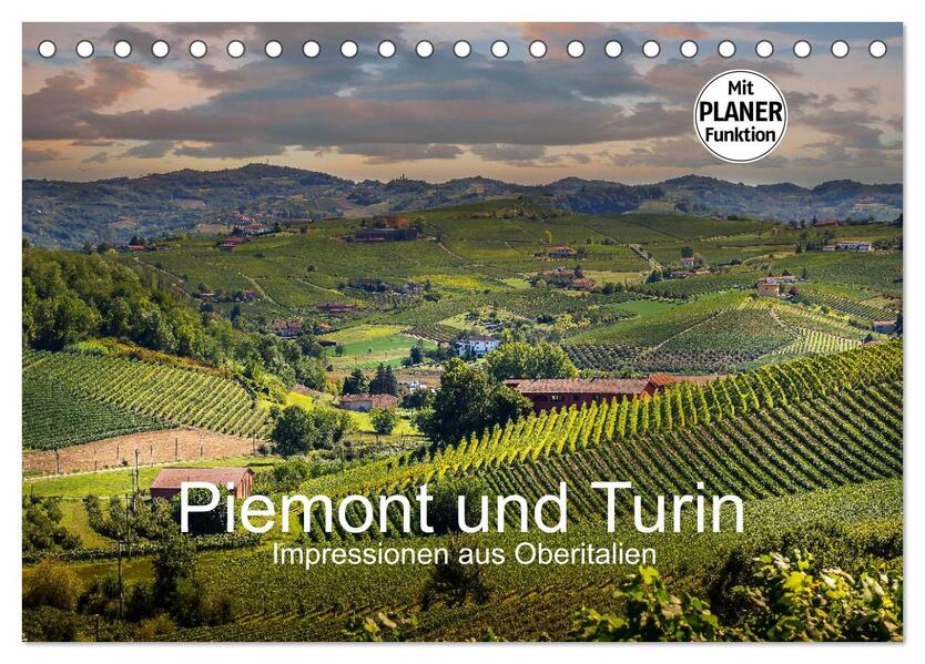 Piemont und Turin (Tischkalender 2026 DIN A5 quer) CALVENDO Monatskalender