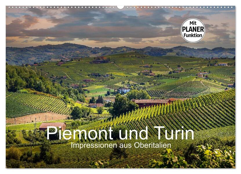 Piemont und Turin (Wandkalender 2026 DIN A2 quer) CALVENDO Monatskalender