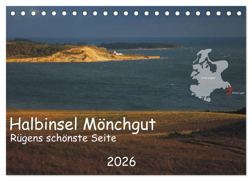 Halbinsel Mönchgut - Rügens schönste Seite (Tischkalender 2026 DIN A5 quer) CALVENDO Monatskalender