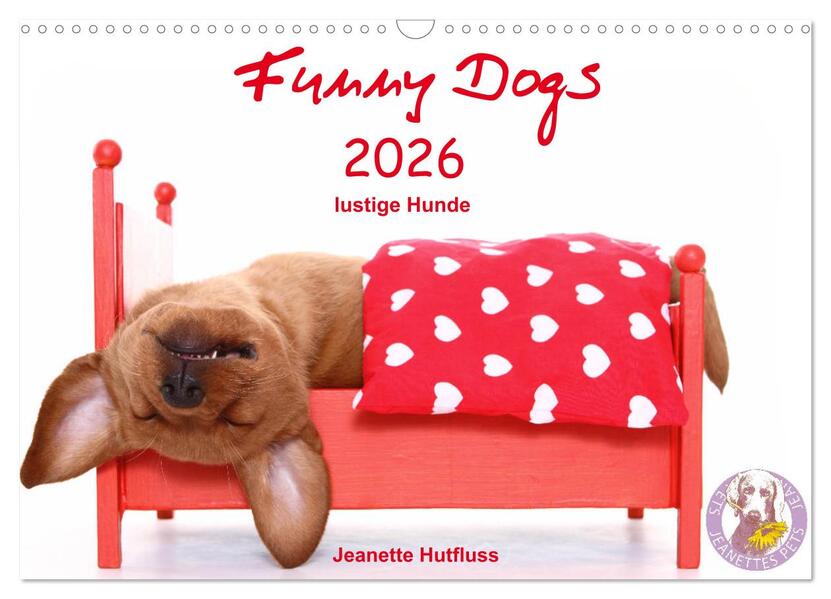 Funny Dogs (Wandkalender 2026 DIN A3 quer) CALVENDO Monatskalender