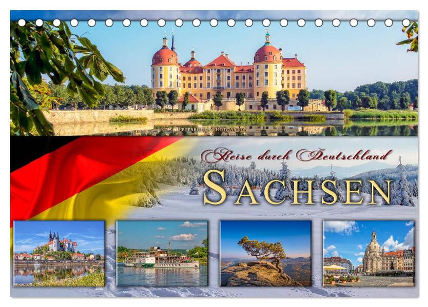 Reise durch Deutschland - Sachsen (Tischkalender 2026 DIN A5 quer) CALVENDO Monatskalender