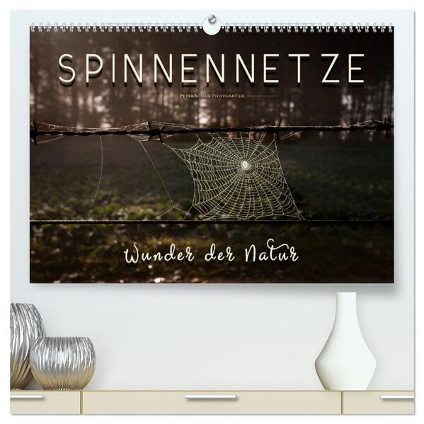 Spinnennetze - Wunder der Natur (hochwertiger Premium Wandkalender 2026 DIN A2 quer) Kunstdruck in Hochglanz