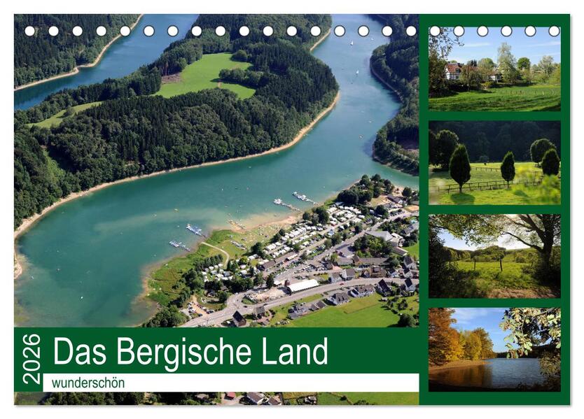 Das Bergische Land - wunderschön (Tischkalender 2026 DIN A5 quer) CALVENDO Monatskalender
