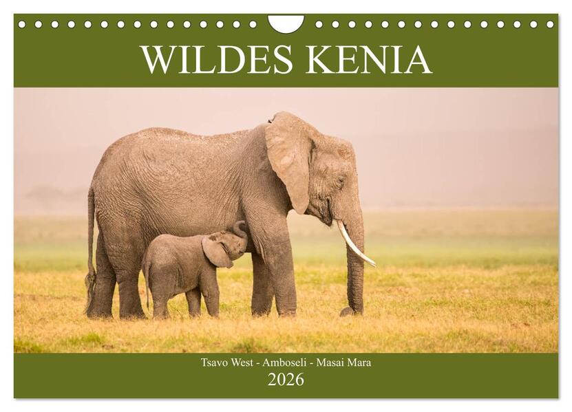 Wildes Kenia (Wandkalender 2026 DIN A4 quer) CALVENDO Monatskalender