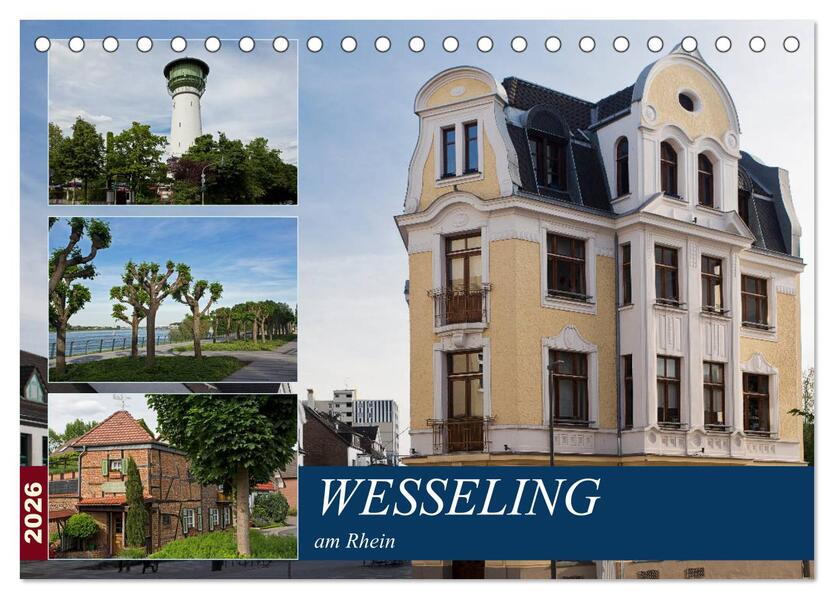 Wesseling am Rhein (Tischkalender 2026 DIN A5 quer) CALVENDO Monatskalender