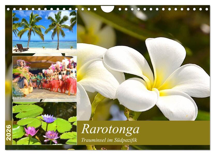 Rarotonga - Trauminsel im Südpazifik. (Wandkalender 2026 DIN A4 quer) CALVENDO Monatskalender